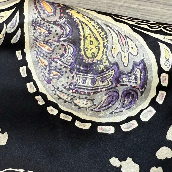 Preston & York 100% Silk Wrap Double Layer Paisley Quiet Luxury Elegant Cozy - Picture 16 of 16